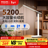 飞利浦（PHILIPS）充电护眼台灯学习家用充插两用学生宿舍床头小雅5200毫安
