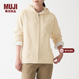 MUJI MUJI 男女通用 紧密编织毛圈 拉链连帽衫 休闲外套 无性别 卫衣 原色 S -M(165/88A)