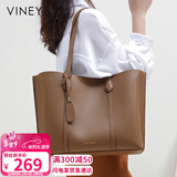 viney牛皮包包女包大容量托特包单肩包手提生日情人节礼物送女朋友老婆