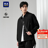 HLA海澜之家夹克男POWER YOUNG系列翻领格纹外套男秋季过年