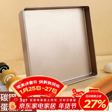 杰凯诺方形烤盘金色不粘蛋糕模具烤盘烘焙瑞士卷蛋糕卷模具烤盘 28cm