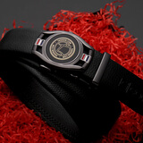 COW皮带男士腰带男款自动扣休闲裤带礼盒耐磨耐刮超纤皮手表扣1111