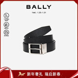 巴利（BALLY）男士腰带商务方扣双面腰带6307811黑色120cm新年情人节礼物
