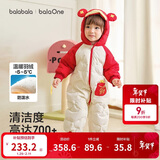 巴拉巴拉婴儿连体衣羽绒服宝宝男童女童2025新款冬装外出哈衣爬服造型拜年