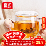富光花茶杯 男女士茶水分离杯子 双层办公泡茶玻璃杯带把高硼硅水杯