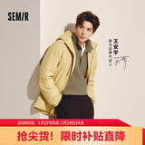 森马（Semir）王安宇同款棉服男发热科技棉外套三防25冬保暖棉衣109725112104