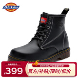 Dickies马丁靴男靴2025冬季百搭靴子男高帮黑色皮靴英伦短靴加绒工装鞋子 黑色S28（男款） 41 【偏大一码，适合运动鞋42】