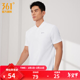 361°运动翻领t恤男2026年春夏季新款休闲透气短袖情侣POLO衫 【男款】本白 3XL