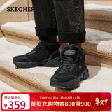 斯凯奇（Skechers）新年礼物女鞋春加绒厚底老爹鞋中帮雪地靴防滑休闲鞋167338