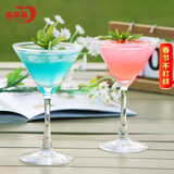 青苹果无铅水晶玻璃马天尼鸡尾酒杯160ml6只 香槟塔香槟杯洋酒杯饮料杯