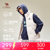 骆驼面包羽绒背心马甲男女保暖户外运动潮流超薄短款外套秋冬羽绒马夹 橡木灰 男女同款013D XL