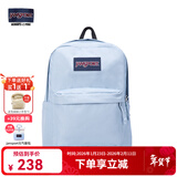 JANSPORT杰斯伯书包轻便双肩包男女旅行包简约背包电脑包学生校园 4QUT7G7雾霾蓝-侧边袋