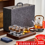 忆壶茶（YIHUTEA）煮茶壶电陶炉套装煮茶器烧水壶整套茶具泡茶壶养生炉功夫围炉套装 【精致皮箱礼盒装】冰晶色煮茶12件套