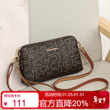 鳄鱼恤情人节礼物女士小包手腕包印花休闲单肩女包包斜挎女包啡