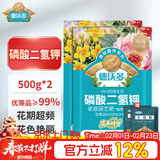 德沃多99%磷酸二氢钾500g*2花肥料磷钾肥叶面肥月季花卉绿植果树水溶肥
