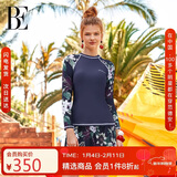 范德安（BALNEAIRE）女士高端花漾系列泳衣防晒海边遮肚显瘦温泉长袖两件套83232 M