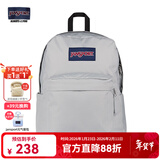 JANSPORT杰斯伯书包轻便双肩包男女旅行包简约背包电脑包学生校园 4QUTDH7雾凇-带侧边袋-25年