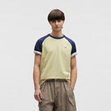 蕉内非常302Regular男女同款速干轻薄棉感圆领短袖休闲T恤春夏打底新 海军蓝拼亚麻黄 L