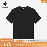 乐卡克法国公鸡夏季圆领短袖T恤 L242UECA0302 炫黑色-2 L