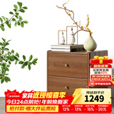 天坛家具 床头柜 全实木胡桃原木卧室床边柜家用简易收纳柜多功能边柜 床头柜