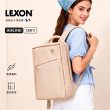乐上（LEXON）商务双肩电脑包女13.3英寸笔记本双肩背包时尚出差户外书包金色