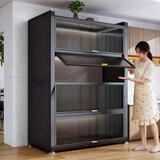 唐辑厨房置物架收纳柜落地餐边柜多层储物柜收纳柜碗柜橱柜 80*42*154