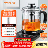 九阳（Joyoung）0胶水养生壶煮茶器煮茶壶11段温控24h预约保温 1.7L玻璃花茶壶 WY170