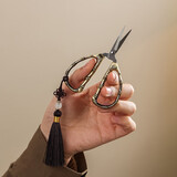 轻松舍复古茶剪茶道配件剪线头小剪刀茶艺工具禅意高档剪茶叶袋剪刀 