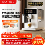咖啡自由（KAxFREE）【新年礼物】咖啡机 家用冷萃全自动咖啡机 意式现磨自动奶泡绵云奶咖 A3 浅云银