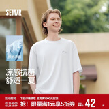 森马（Semir）[凉感抗菌吸湿速干]遮热短袖T恤男t25春夏新款印花109925100102