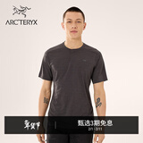 ARC'TERYX始祖鸟 KADEM HENLEY SS 透气 男子 速干短袖T恤 Black Heather/黑灰色 S