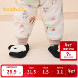 巴拉巴拉地板袜防滑点胶冬季加厚加绒婴幼儿保暖袜子学步不滑208424172204