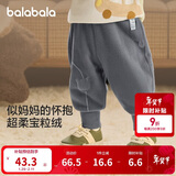 巴拉巴拉宝宝裤子男童长裤女童加绒裤冬装运动裤摇粒绒潮208424108205