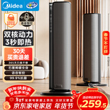 美的（Midea）【金榜单品】石墨烯智能语音暖风机取暖器 家用电暖气电暖器 热风机电暖风全屋速热小太阳HFT20SWK