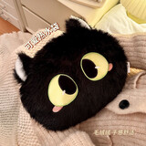 聚莜家电热水袋充电防爆式暖手宝可爱毛绒热敷电暖手袋暖脚暖肚子神器 黑色【国标防爆 自动断电】