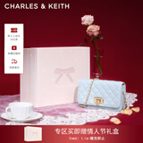 CHARLES&KEITH经典菱格链条小方单肩斜挎包包女包生日情人节礼物CK2-70160131 Sea Salt Blue海盐蓝（新色） 小包
