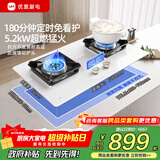 优盟（UM）定时燃气灶 天然气灶具液化气 家用大火力嵌入式煤气灶双灶 大面板换新免改孔猛火灶 家电以旧换新 白色丨升级大底壳丨焕新不扩孔丨180min定时 瓶装液化气(20Y)