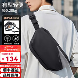 高尔夫（GOLF）胸包男士休闲斜挎包男单肩包小背包手机ipad腰包男骑行运动挎包 黑配灰