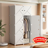 安尔雅简易衣柜组装双人衣橱简约出租房衣柜组合塑料收纳卧室单人