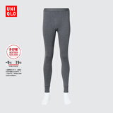 优衣库男装HEATTECH EXTRA WARM棉混纺紧身裤/保暖内衣秋裤479467 486936/08深灰色 L