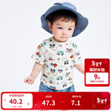 巴拉巴拉婴儿t恤宝宝打底衫女童上衣男短袖夏季全棉可爱 绿红色调00346 110