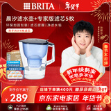 碧然德（BRITA）过滤净水器 家用滤水壶 Kalea 晨汐系列XL 3.5L（蓝）+专家版滤芯5枚 环保加固包装