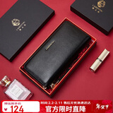 老人头头层牛皮女士钱包大容量长款零钱卡包钱票夹手拿包生日情人节礼物