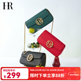 HR赫莲娜包包女包时尚女小方包头层牛皮单肩包简约链条包生日礼物 红色