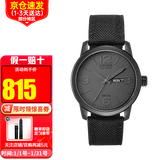 西铁城（CITIZEN）光动能手表男皮带夜光商务时尚潮流男士骚橙男表送礼情人节 酷黑BM8475-00F