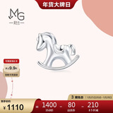 周生生新年Let's Play耳玩小木马单边白金铂金耳饰 89821E 定价