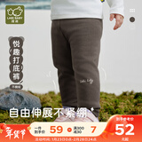 拉比儿童打底裤女童不倒绒保暖长裤宝宝百搭裤子秋冬婴儿衣服 深灰色 100 cm