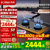 方太（FOTILE）燃气灶煤气炉 厨房家用天然气台式嵌入式两用双眼灶 大火力爆炒 一级能效 熄火保护 02-TEK21-G天然气