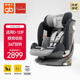 好孩子（gb）儿童安全座椅0-7-12岁通风散热车载婴儿安全座椅 安全舱1号星际灰