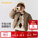 巴拉巴拉童装儿童棉服男童女童外套冬装棉衣绣花宝宝衣服 咖啡A51212 110